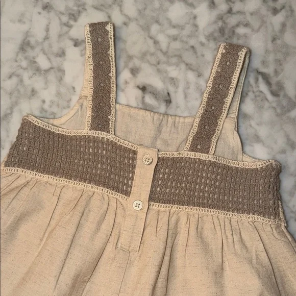 NWOT Zara Kids Beige and Brown Floral Romper 4Y - Picture 8 of 9